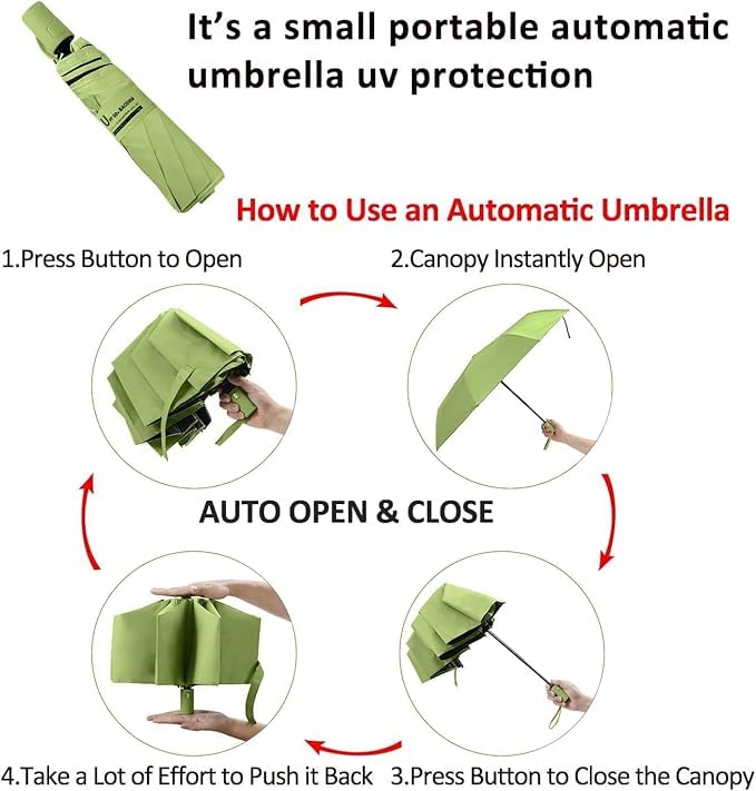 Image of TEKCOOL Umbrella, UV Big Size Umbrella for Sun Protection Rain Windproof Strong Large 3 Fold For Men Women Kids Boys Girls Perfect & Stylish Windproof & Compact''