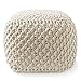 Casafield Square Pouf Ottoman, Natural - 18.5