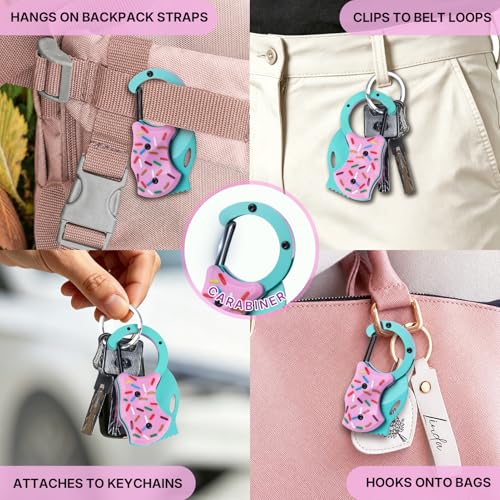 Image of coldown 3 Pack Cute Pocket Knife Gifts for Women Men Adults | Folding Knives Gadgets with 1.34in Stainless Steel Blade, Box Cutter with Donut Pattern, Unique Gift Idea for Her