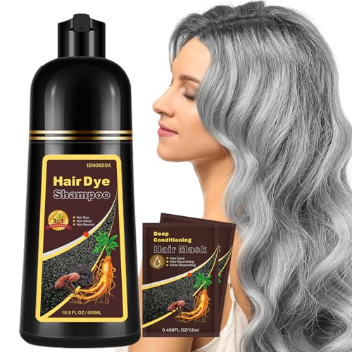 Onilyua Silver Hair Dye, Instant Hair Dye Shampoo 3 in