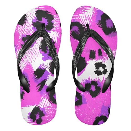 Leopard Pink Flip Flop Beach Summer Casual Sandal for Women & Men Shower Shoes 20861811