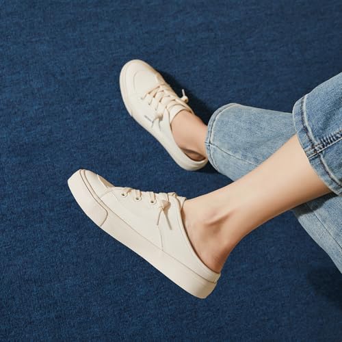 Image of hash bubbie Women's Mules Slip on Sneakers Canvas Tennis Shoes | backless summer close toed sandals non slip on walking casual comfortable