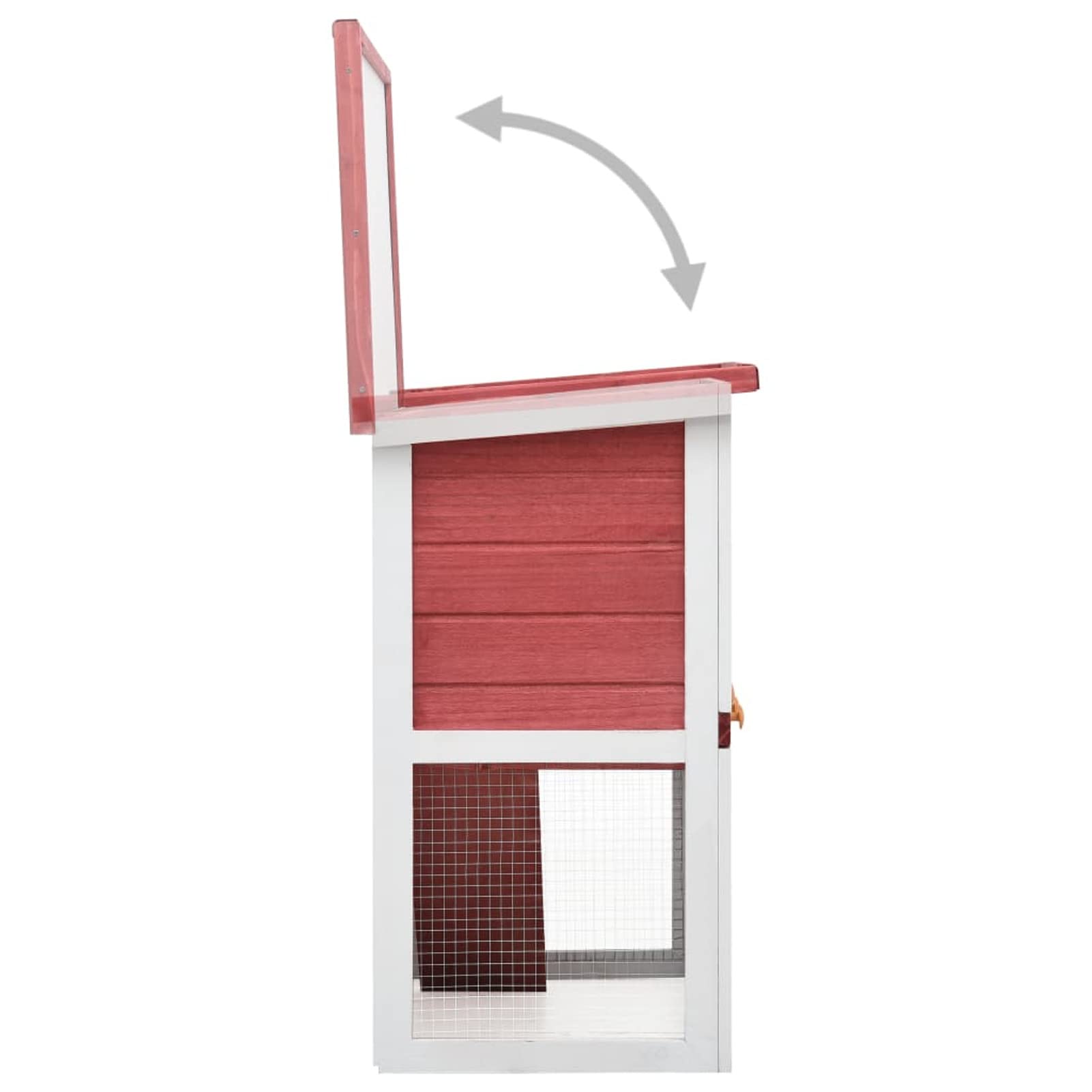Jaula conejera con 1 Puerta, Jaula Cobaya, Jaulas para Conejos, Jaula Hamster, Casa Conejo, Casita Conejo, Nido Conejo, Madera Rojo