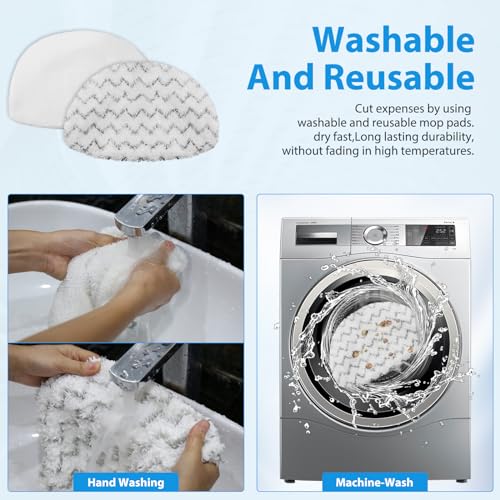 Image of 6 Pack Steam Mop Replacement Pads Washable for Bissell Powerfresh