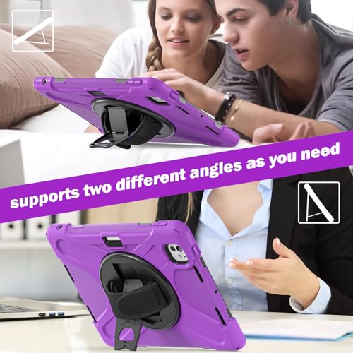 Étui iPad Pro 13 M4 2024 coque robuste avec support rotatif 360 - 6
