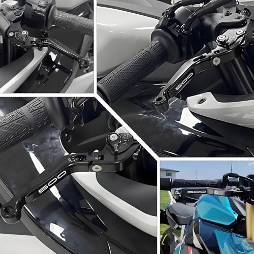 Image of for Kawasaki NINJA500 Ninja 500 Z500 Z 500 SE ABS 2024 2025 Motorcycle Clutch Lever Adjustable Handlebars Brake and Clutch Levers Set (Black)