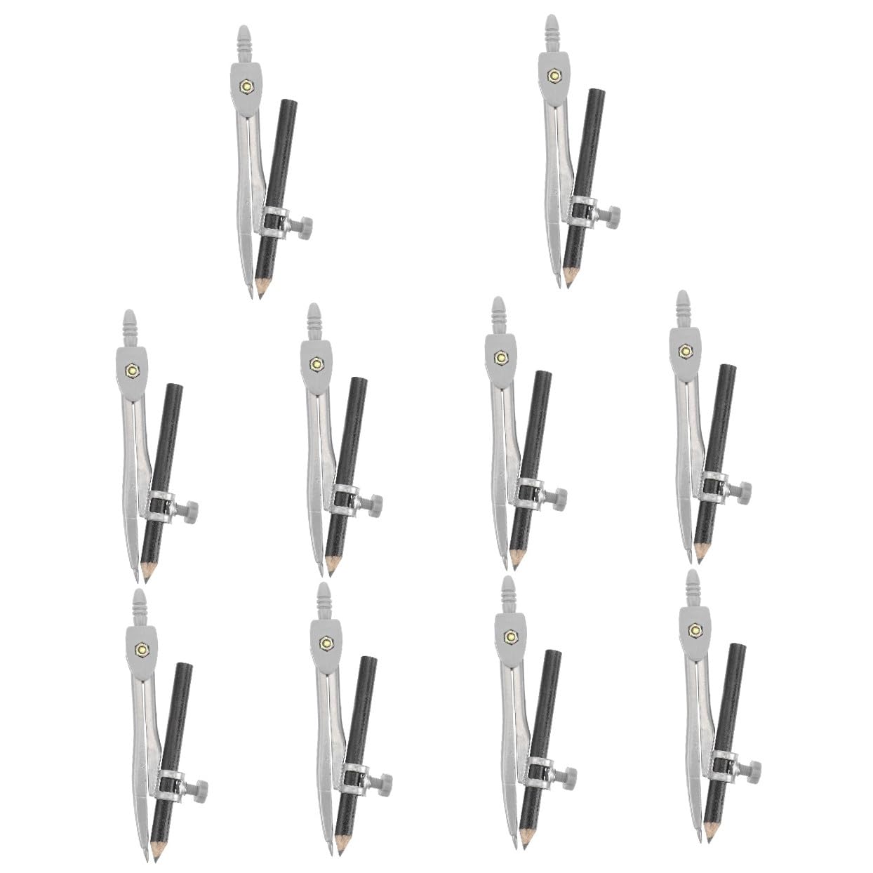 EXCEART 10 Pezzi Compasso Di Geometria Per Studenti Compasso Di Precisione Con Astuccio Compasso Di Metallo Per Disegno Strumento Di Disegno Del Cerchio
