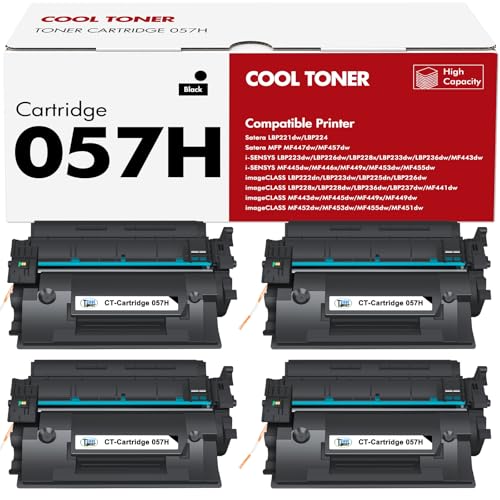 Image of 057H Black High Yield Toner Cartridge 057 MF445Dw MF455Dw 4-Pack