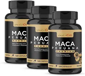 Maca Peruana Premium 120 Cápsulas - 3 Frascos