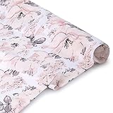  Tela de algodón 100 % por metros, tela de algodón puro, 0,5 x 160 cm, 100 x 160 cm, 200 x 160 cm, tela decorativa de algodón para coser, diseño moderno para coser (Peony, 100 x 160)