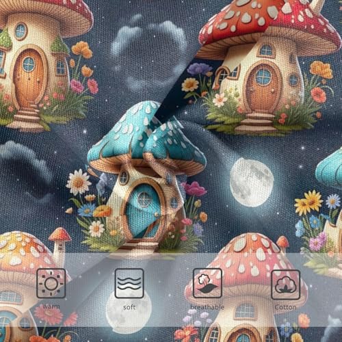 Joisal Cotton Toddler Girls Underwear Cute Mushroom House Moon Little Girl Panties Fancy Briefs Kids Undies 2t3