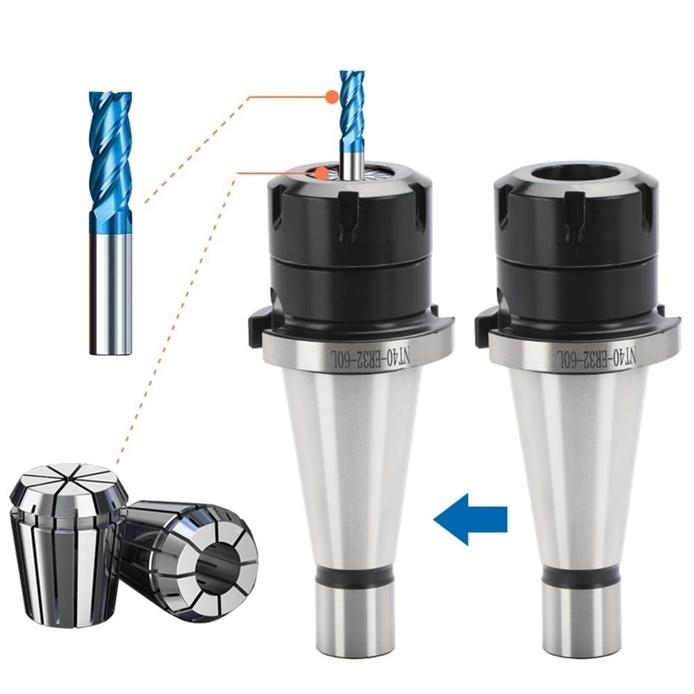 Portautensili NT30 NT40 BT40 ER16 ER25 ER32 Fresa Mandrino CNC | ER40, mandrino a pinza per fresatrice(40*40*M16)