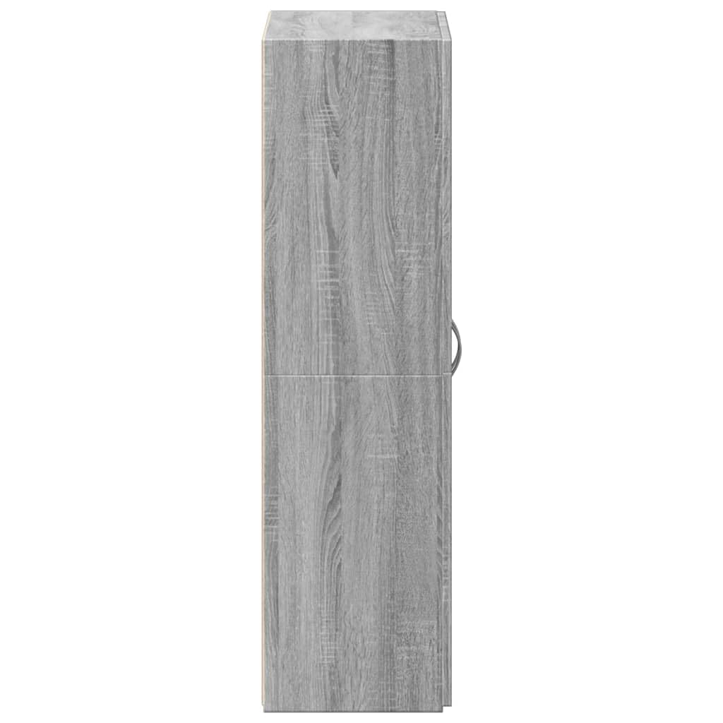 Szafka na akta Sonoma z materiału drewnopochodnego 60 x 32 x 115 cm z drzwiami, szafka biurowa do przechowywania akt, segregatorów, dokumentów, dokumentów i materiałów biurowych w gabinecie
