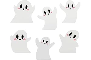 6 Pcs Halloween Pastel Decor, Wooden Signs for Fall Table Display