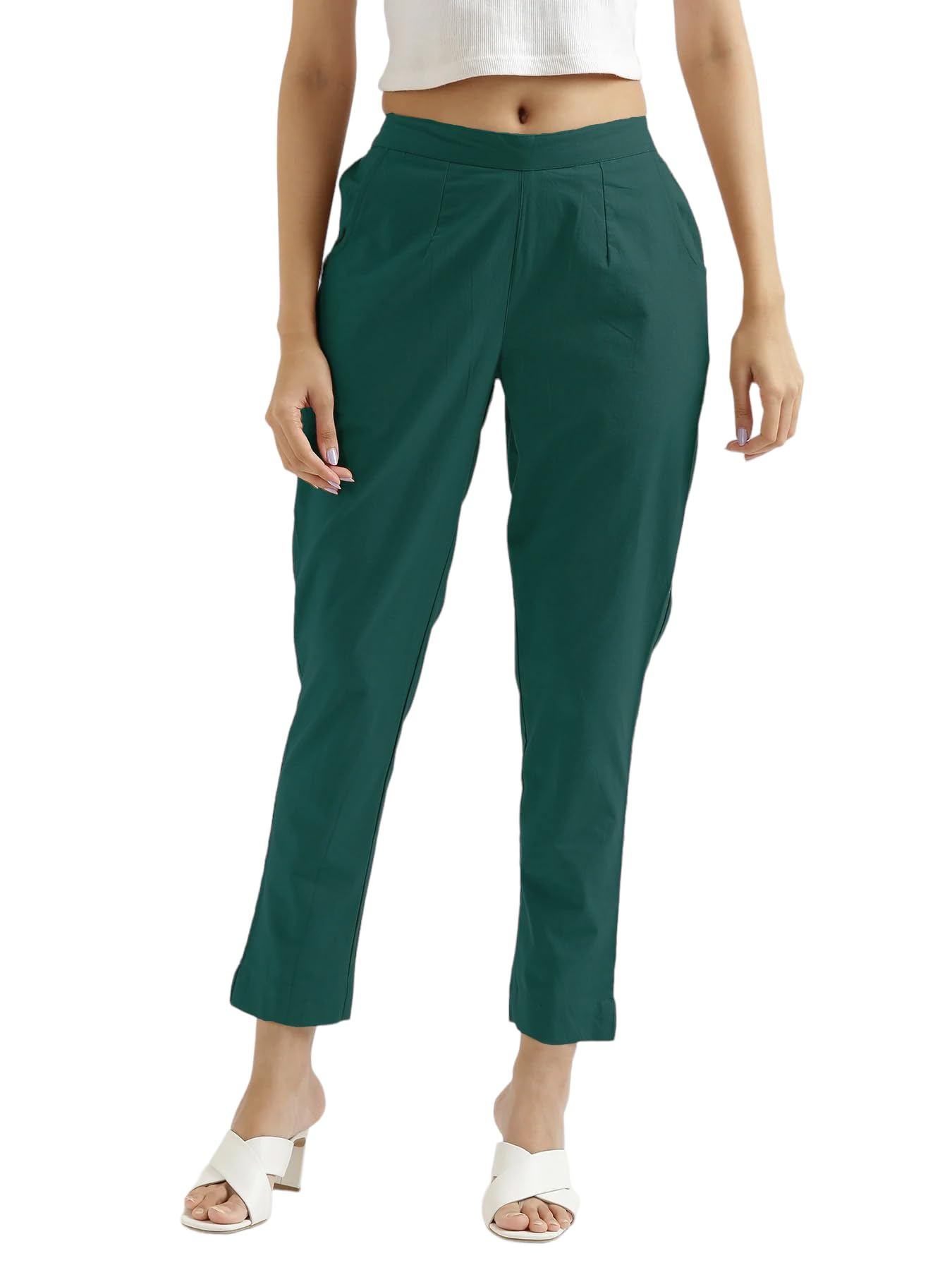 chiraiyaa Women's Cotton Trouser Pant - Versatile Regular Fit for Office, School, and Casual Wear-picture-33