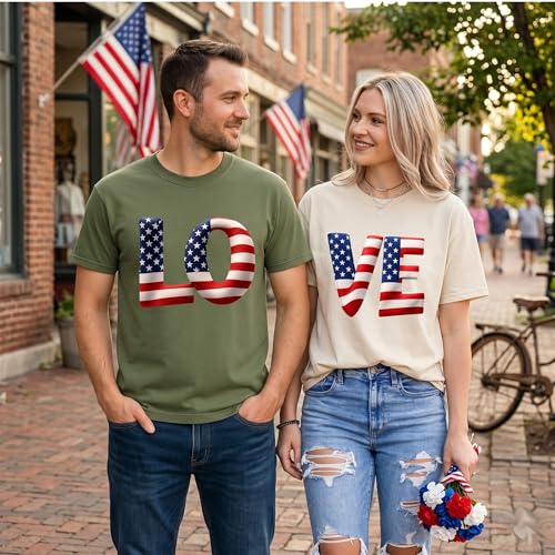 Image of Anniversary Matching Shirts, for Couple, Heart Design T-Shirt Set, Wedding Present, Honeymoon Outfit