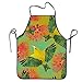 Fartuch kuchenny Kauai Amakihi Over Ohia Lehua złoty fartuch uroczy fartuch do grillowania wielokolorowy fartuch tabbard do ogrodnictwa, pieczenia, prac domowych, 52 x 72 cm
