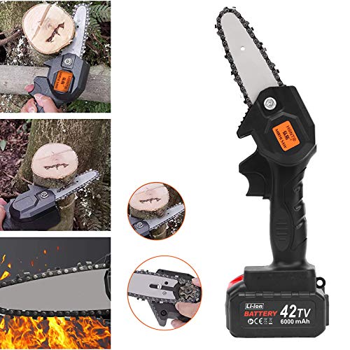 Mini serra elétrica de 4 pol. Serra de poda sem fio 2Pack 6.0A serra elétrica portátil recarregável