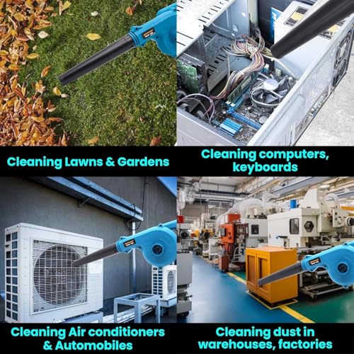 Image of TOMAHAWK 21V Cordless Electric Blower Handheld Blower for Leaves, Snow, Dust & Home Cleaning