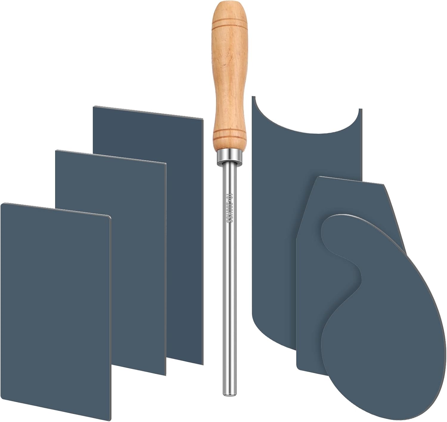 Therwen Card Scraper Burnisher and 6 Pcs Scraper Set for