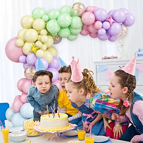 Macaron Balloon Garland Arch Kit, Birthday Party Balloon Arch Kit For Girls Women, 91Pcs Macaron Latex Balloons Confetti Balloons With Quadrangular Foil Balloons For Birthday Wedding Baby Shower #TOP5