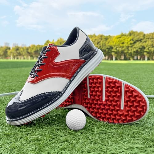 Image of Men Golf Shoes Professional 9 Spikes Comfortable Outdoor Golf Training Sport Sneakers for Men
