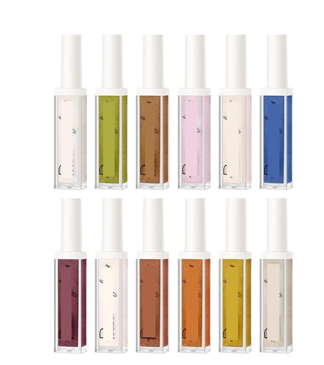 Colored Liquid Eyeliner Pen Eyeliner Gel Waterproof Quick-Drying 12 Colors Liquid Eyeliner Pencil Makeup 12 color set 12pcs