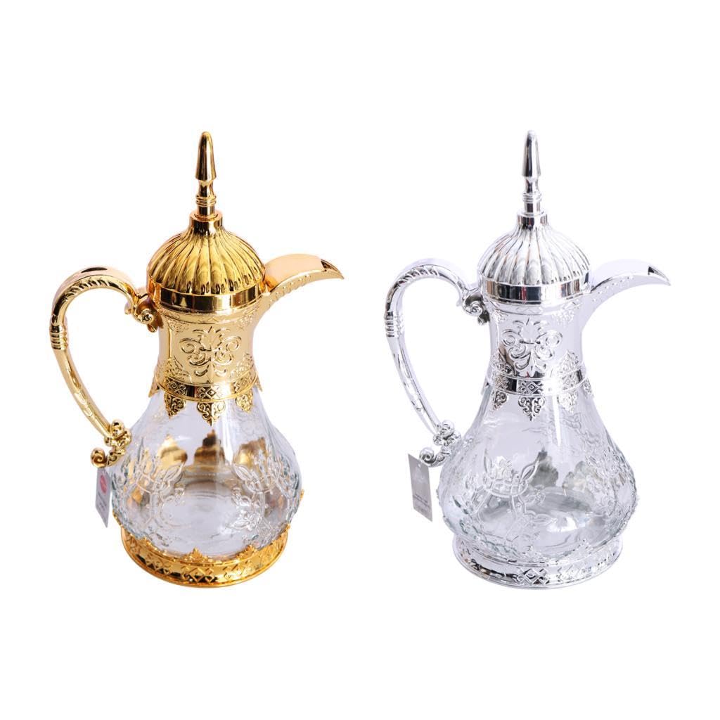 Vielseitige Arabische Kaffeemaschine für Den Heimgebrauch, Arabische Teekanne mit Großem Fassungsvermögen, Ideal für Partys Und Feiertage in Der Küche, Silber