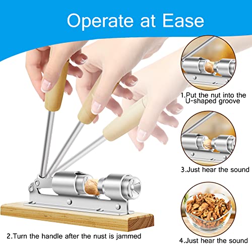 Nutcrackers For Nuts, Nut Crackers For Pecans, Heavy Duty Nut Cracking Tools, Adjustable Pecan Cracker Sheller, Hofhtd Pecan Nut Cracker Opener Tool For Walnuts Pecans Hazelnuts Almonds Brazil Nuts #TOP3