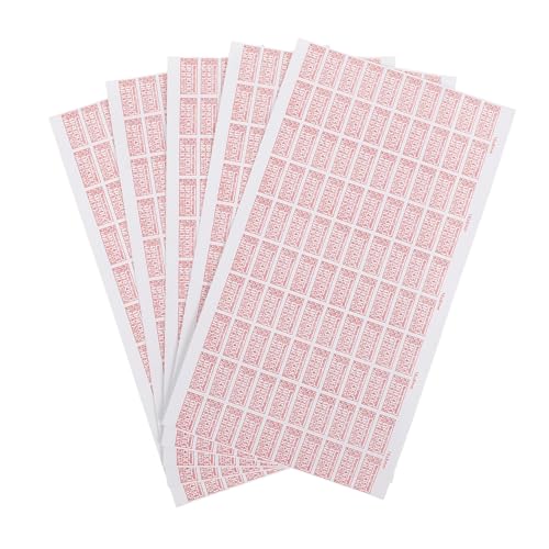 Ciieeo Control Stickers 5 Pieces of Round Warning Label Sticker Tamper Proof Decals for