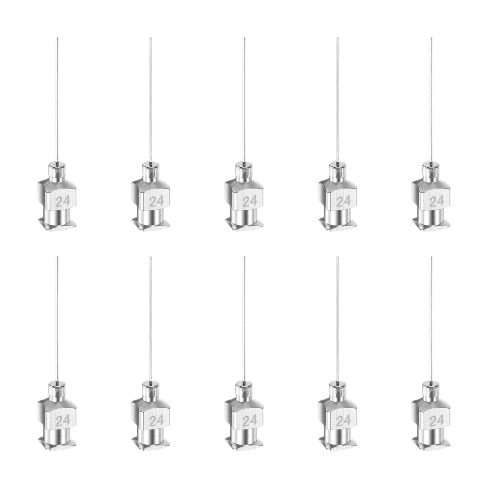HARFINGTON 10pcs 24G Stainless Steel Dispensing Needles, 1" All Metal Glue Needle Tube Blunt Tips with Lock for Thick Liquids, Ink, Glue, Lab Use-picture-28