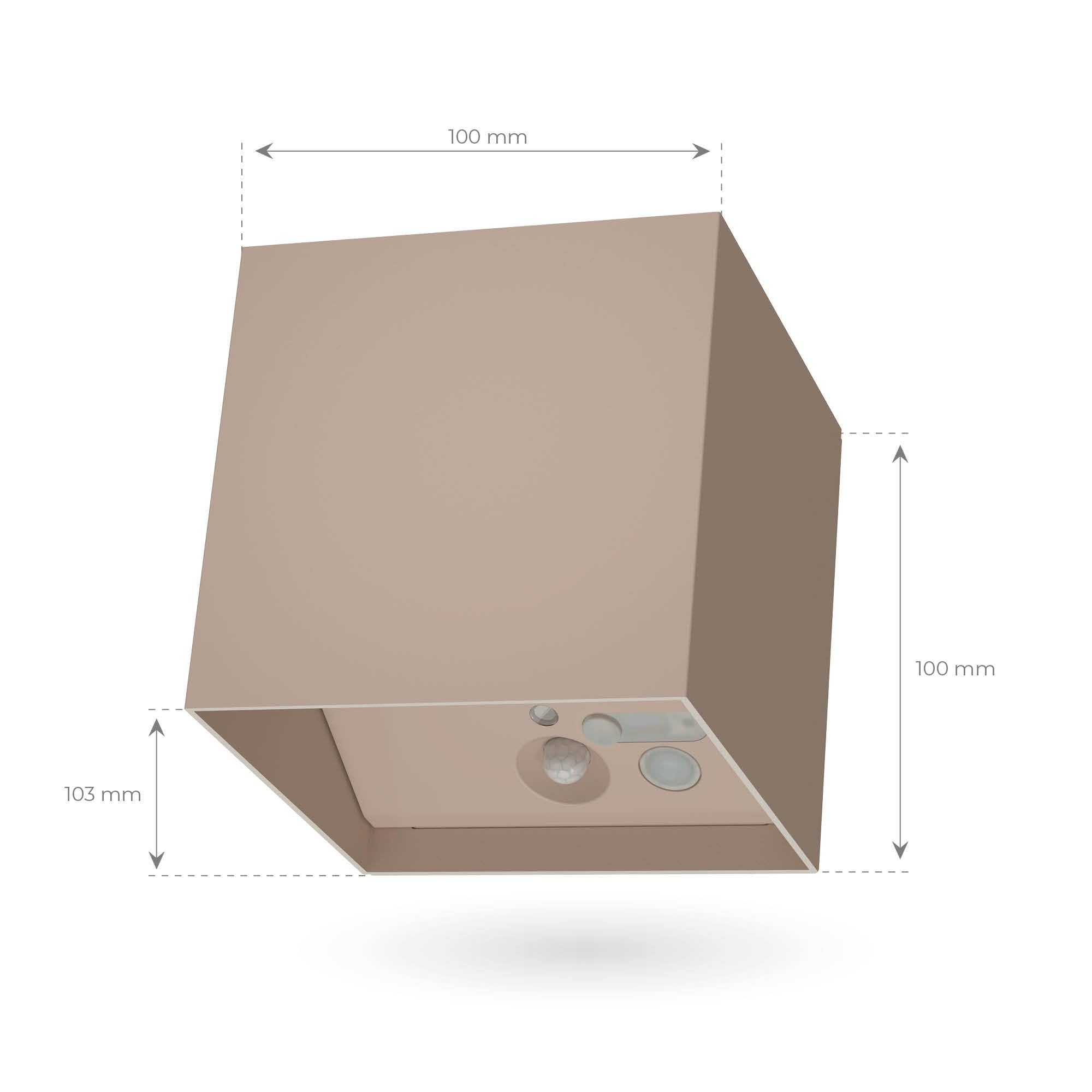 Ledvion - 4x Lámpara de Pared Recargable Beige USB con Sensor de Movimiento, 2700K, 170 Lúmenes, IP44, Batería de 4400mAh, Instalación Inalámbrica