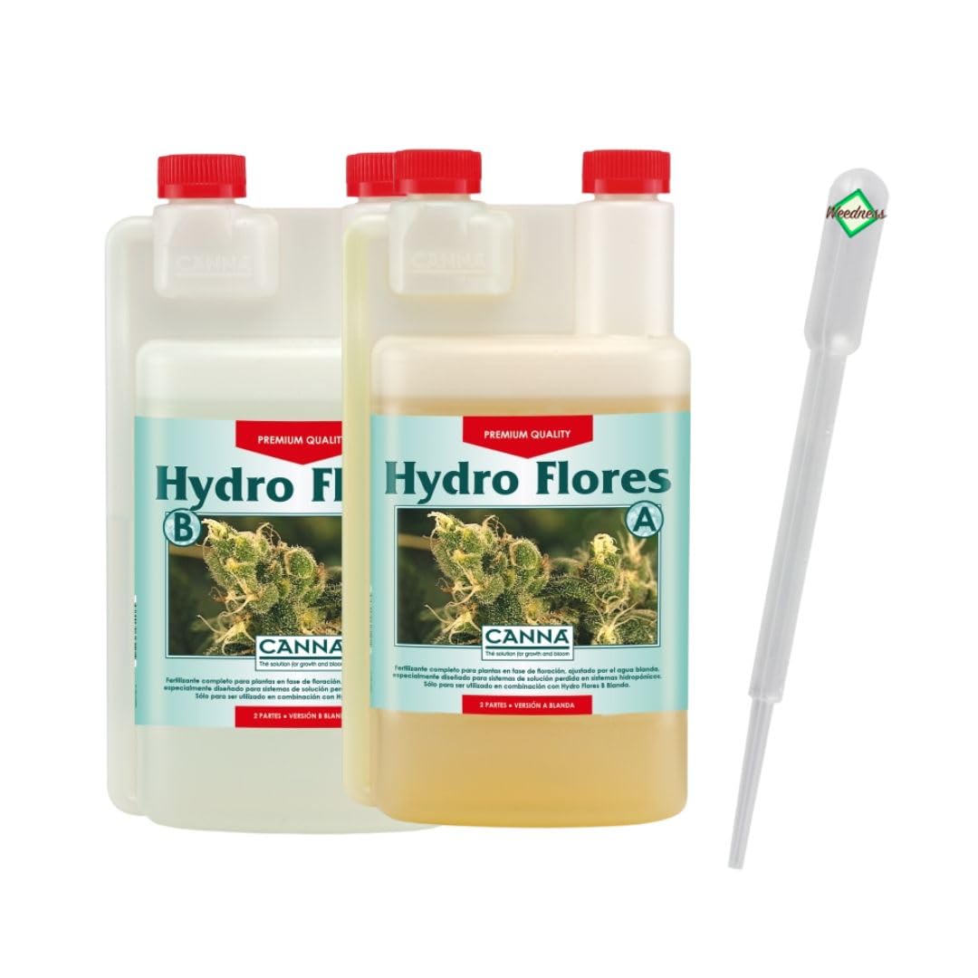 Weedness Canna Hydro Flores A&B 5 litrów - faza kwitnienia hydrokultury nawóz nawóz do hydrokultury nawadnianie nawóz płynny organiczny Grow Bio nawóz naturalny