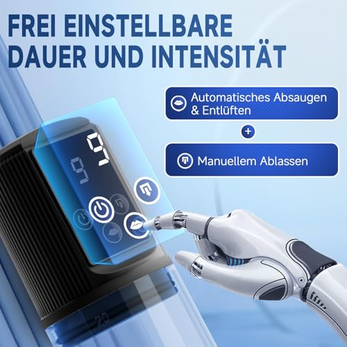 Tagnaff Penispumpe Vakuumpumpe für den Mann Penisvergrößerung, 9 Saugstufen & 9 Trainingsmodi Elektrische Penis Pumpe, Sex Spielzeug für die Männer Masturbator Penies Pump Verlängerung, 7-Stück-Set