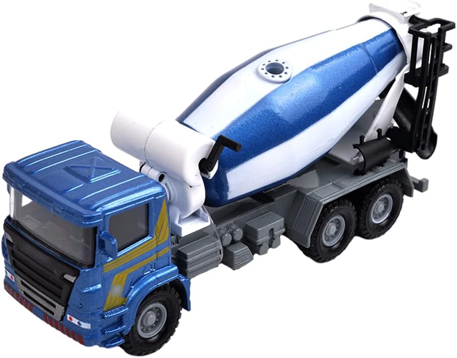 wmengjj Juguete de camión Mezclador de aleación 1:60 Modelo de camión Cisterna de Cemento Juguetes para niños de 3 a 9 años Modelo de Coche de Metal Fundido a presión Adorno Decoracion (Azul,