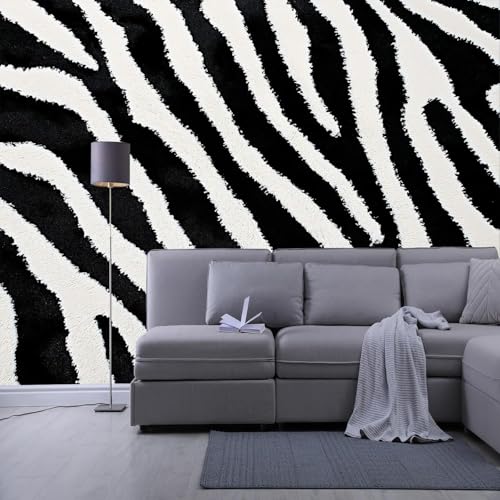 Papier peint intissé zèbre mural 3D fresque 300 x 210
