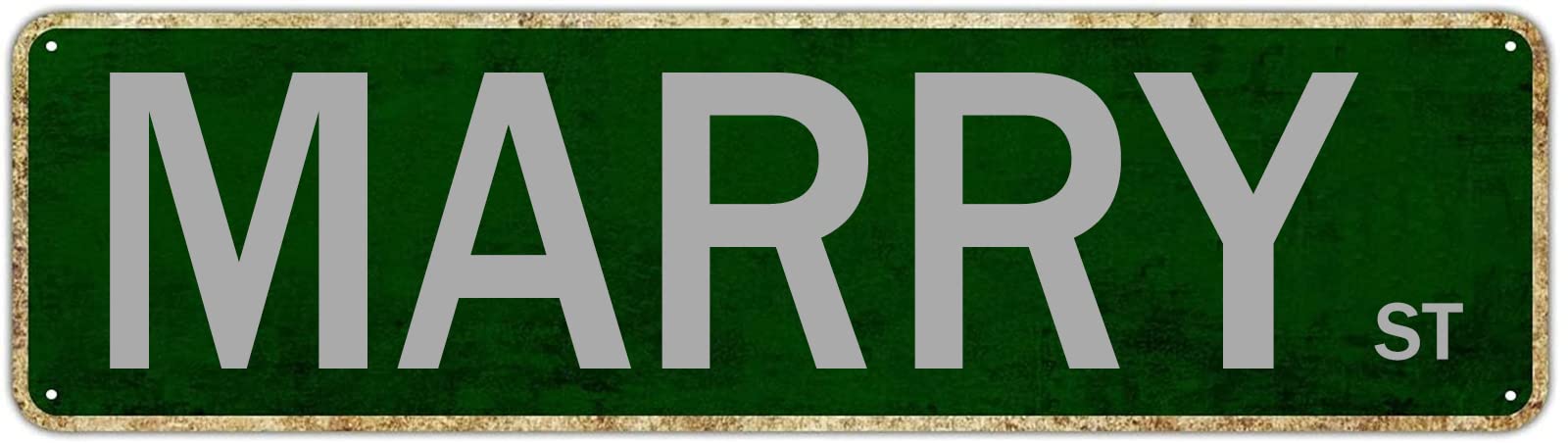 Marry St Retro Tin Signs Aluminum Metal Sign Gift for Home Kitchen Garden Wall Yard Coffee Art Plaque Decor 4x16 Inch
