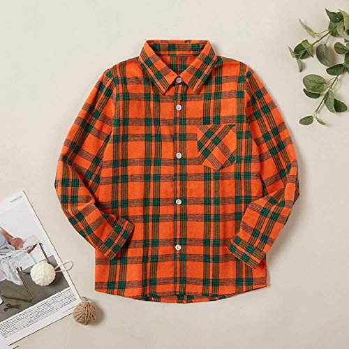 Roupas para bebês meninos e meninas xadrez, de flanela, manga comprida, camisetas para crianças, Ora