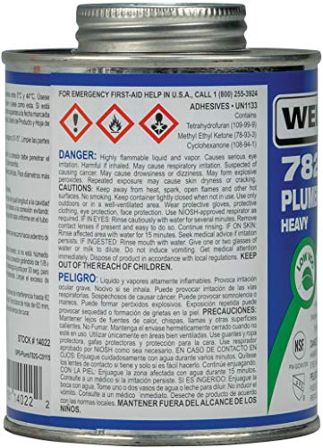 Cemento PVC Weld-On 14022, cuerpo pesado, gris, 1 pinta miniatura 4