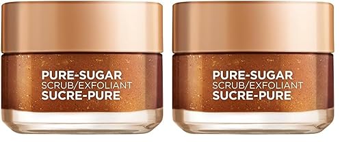 L'Oréal Paris Skin Care Pure Sugar Face Scrub with Grapeseed for Dull Skin to Smooth and Glow, 1.7 fl. oz. (Pack of 2)