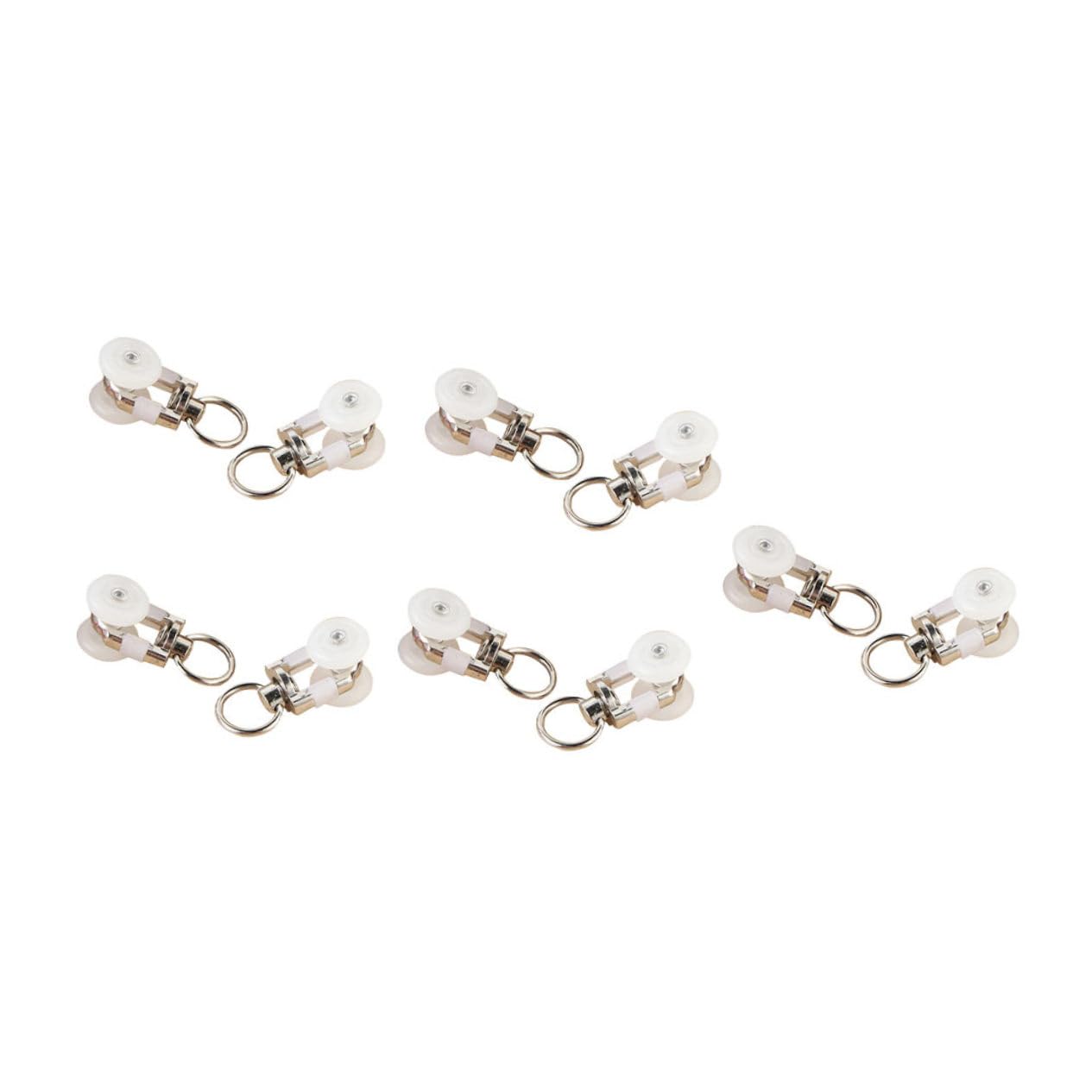 PRETYZOOM 40pcs Curtain Track Wheels Curtain Roller Pulleys for Closets and Offices Easy to Install and Use