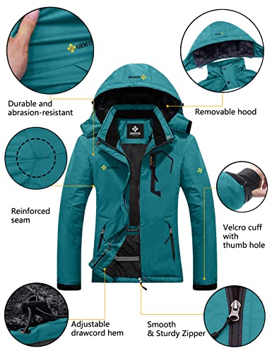 image for GEMYSE Women's Mountain Waterproof Ski Snow Jacket Winter Windproof Ra