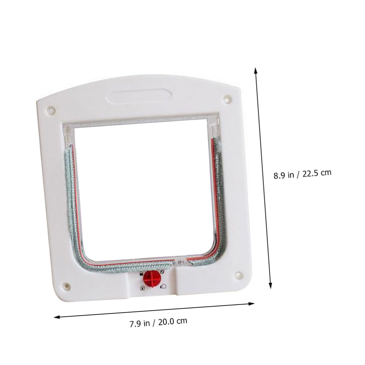 TEHAUX Chatière Contrôlable pour Chats et Petits Chiens, Installation Facile, Nettoyage Simple, Matériau Abs et Acrylique, Lot de 2 Pièces, pour Maison Sécurisée