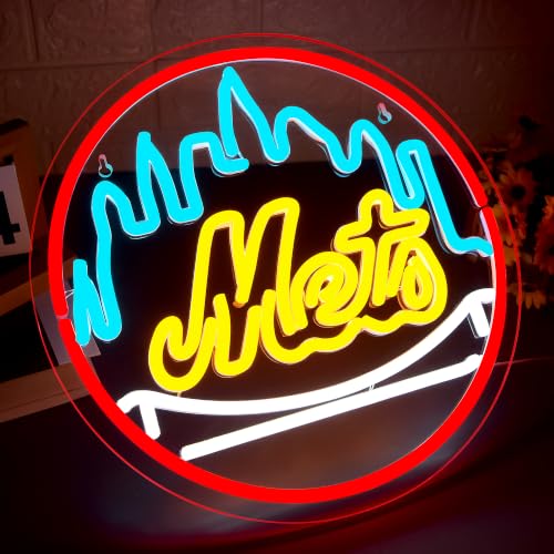Image of Baseball Neon Sign for Wall Decor Dimmable Baseball Team Neon Light for Man Cave Birthday Gifts for Fans Led Sport Sign for Sport Bar Club Party Garage Boys Bedroom Decor Art Size 13.5*13.5(FMXD151)