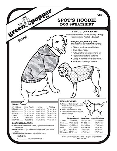 Schnittmuster für Hundepullover, 560 GP.