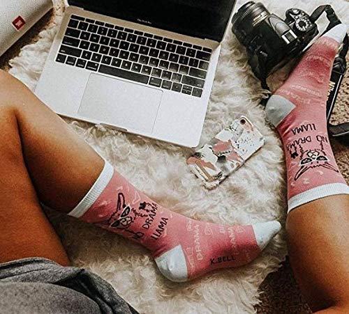 Image of K. Bell womens Funny Animal Crew Socks - 1 Pairs - Cool & Cute Wordplay Novelty Gifts
