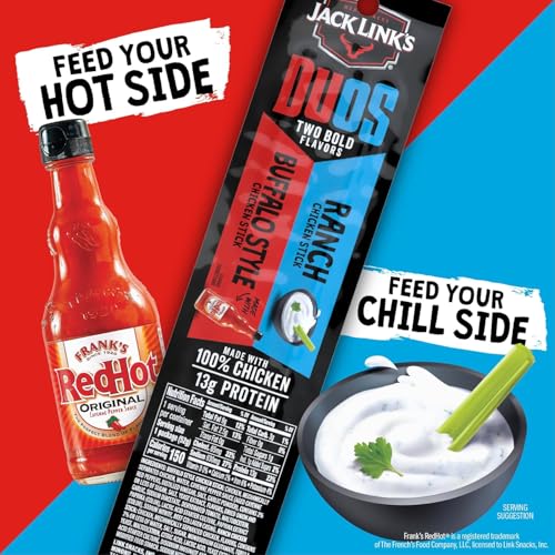Jack Link's DUOs Frank's RedHot & Ranch Chicken Sticks - 1.84 oz (10 Pack) - image 4