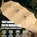 LEVELEVE 14FT Large Patio Patio Umbrella with Base & Solar LED Lights - Double-Sided,Kahaki