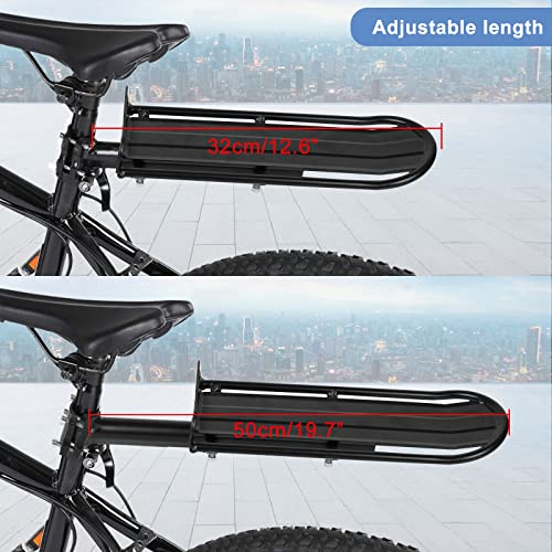 CJHZQYY-Gepaecktraeger-Mountainbike-Fahrrad-Gepaecktraeger-Hinten-Verstellbar-20-Zoll-Gepaecktraeger-Fahrradsitz-Kinder-Hinten-Maximalbelastung-10-KG-Schwarz-Fahrradgepaecktraeger-Aluminiumlegierung