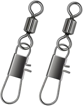 Snap Fishing Swivel with Quick Lock Snap 50-100pcs High Strength Fishing Swivel Saltwater Barrel Swivel for Freshwater Fishing Accessories